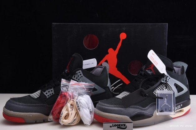 Cheap Retro Jordan CV9388-001 Off White x 4 Bred Air 0818